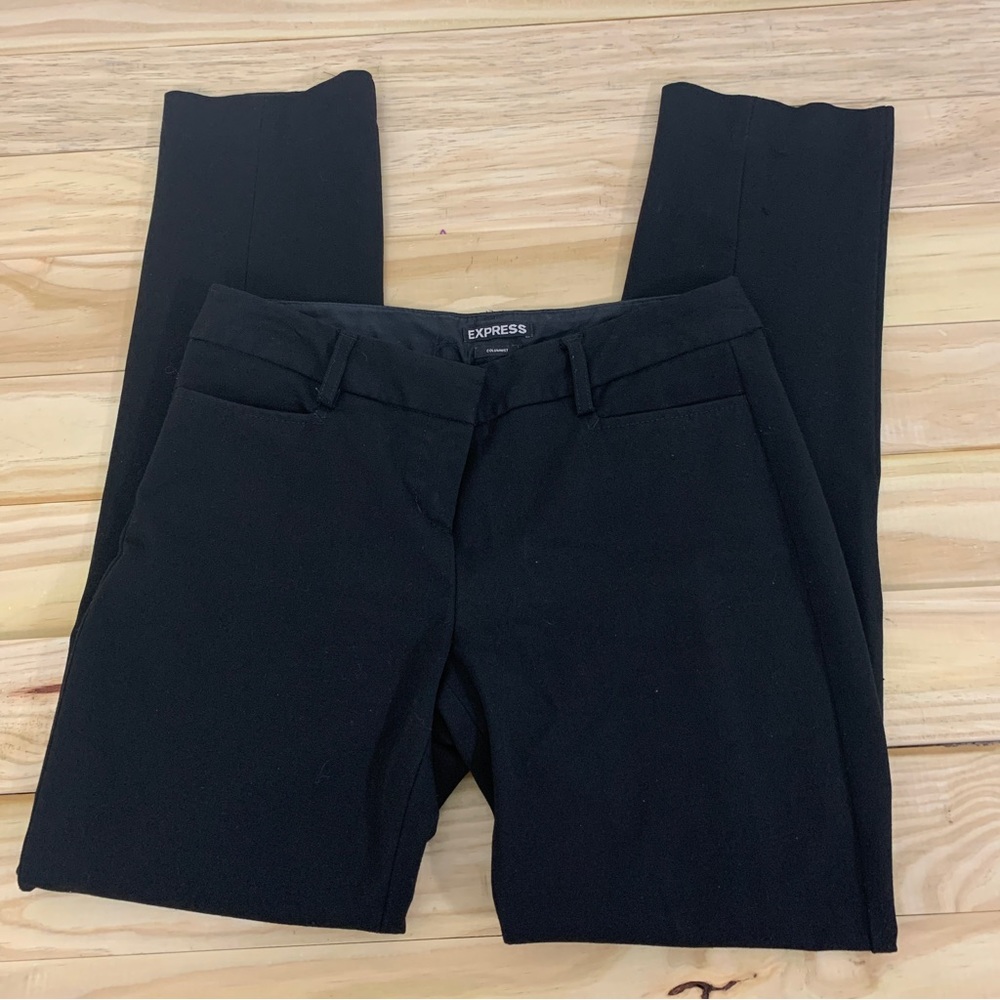 Express Columnist 2R Straight Leg Black Dress Pant